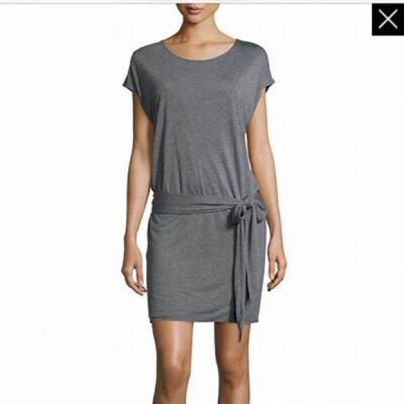 Haute Hippie, NWT, Draped Low-Back Gray Graphite Mini Dress, Size Medium - Picture 2 of 6